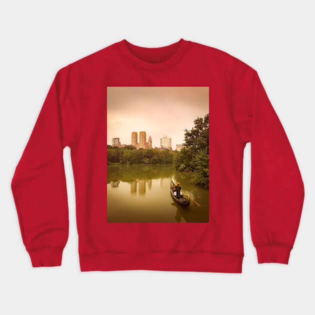 Central Park Gondola Ride Manhattan New York City Crewneck Sweatshirt by eleonoraingrid